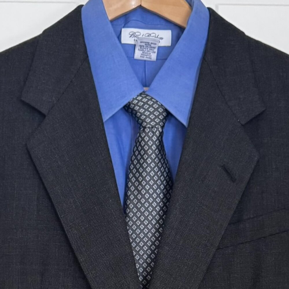 H. Freeman Made in USA Gray Nailhead Wool Sportcoat 42R (Measured)